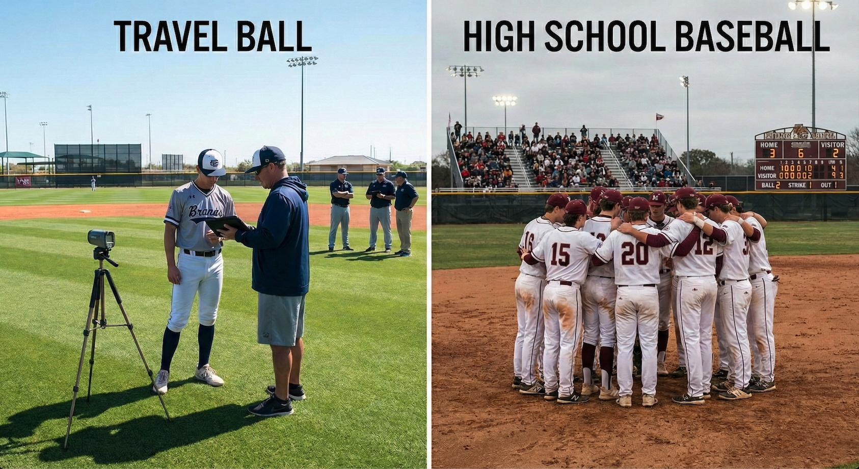⚾ Travel Ball vs. High School Baseball — What Really Matters in Each?